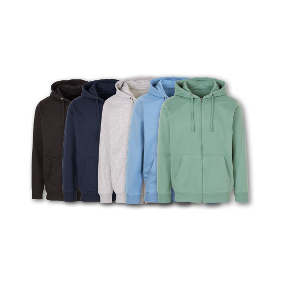 Sweatjacken in Grün, Blau, Weiß, Schwarz und Dunkelblau