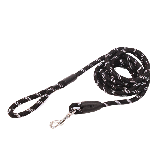 Schwarze Seil Hundeleine