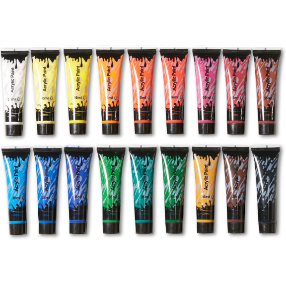 Acrylfarben Set mit verschiedenen Farben