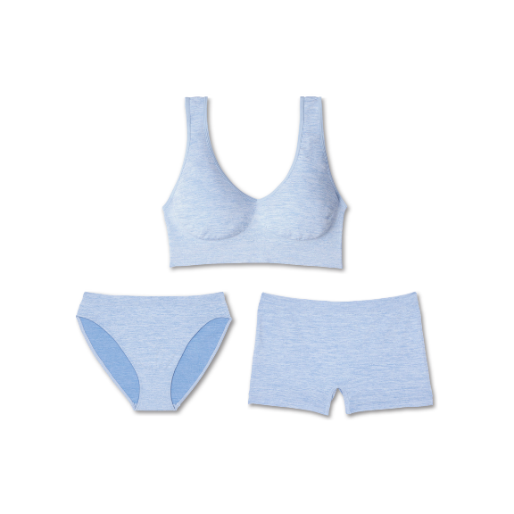 Babyblauer seamless Bustier Slip oder Panty