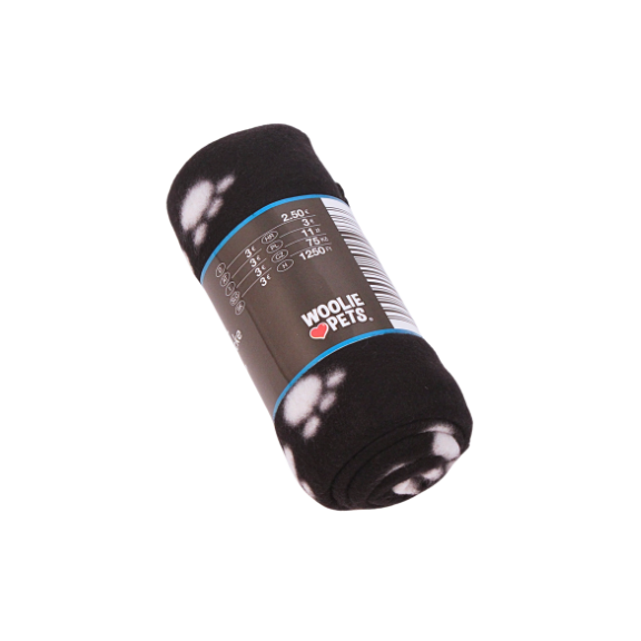 Haustierdecke Schwarz mit Muster