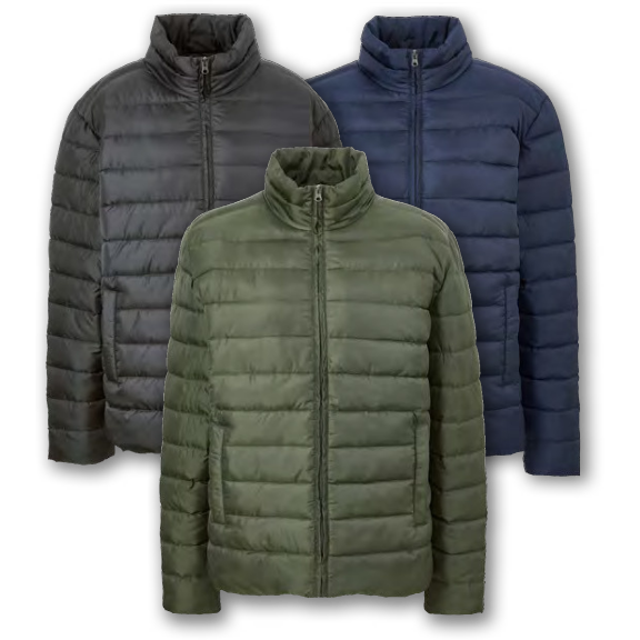 Basic Jacke in Schwarz, Blau und Grün