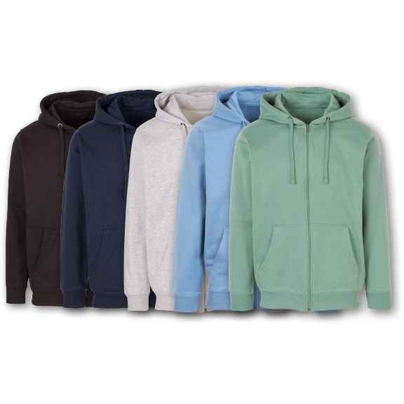Sweatjacken in 5 unterschiedlichen Farben