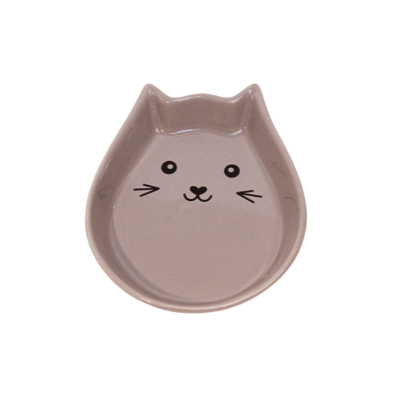 Brauner Futternapf in Fprm eines Katzenkopfes