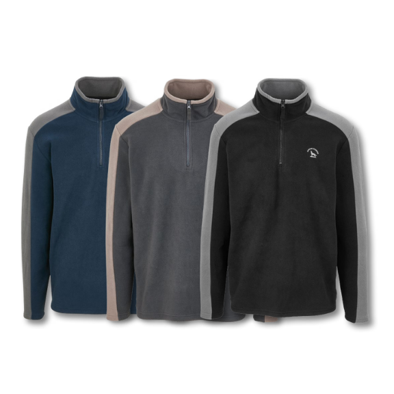 Blaue, Graue und Grüne Fleece Troyer