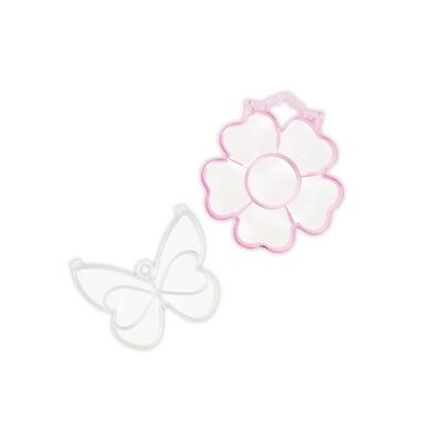 Perlenkasten in Form eines Schmetterlings oder einer Blume