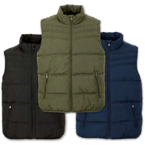 Basic Weste in Grün, Blau und Schwarz