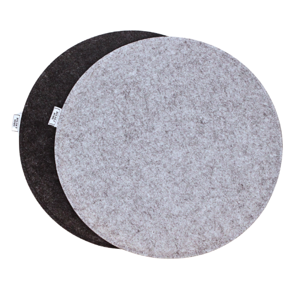 Filz Sitzkissen 35cm rund 2 Stück