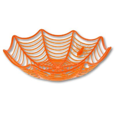 Orangener Süßigkeiten Korb Spinnennetz