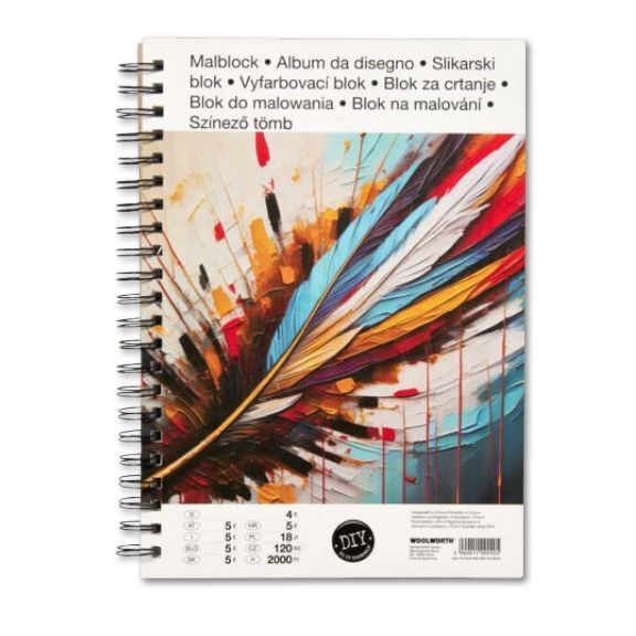 Vier Euro Künstler Malblock