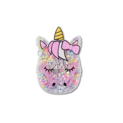 Perlenkasten in Form eines Pinken Einhornkopfes