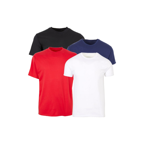 Rotes, Schwarzes, Blaues und Weißes Basic T-Shirt