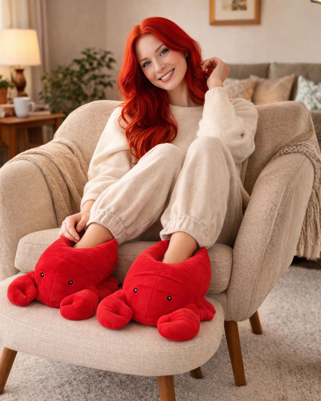 🦞❤️ Flauschiger Hingucker! ❤️🦞 Unsere Hummer Pantoffel bringen Spaß und Wärme in dein Zuhause.…