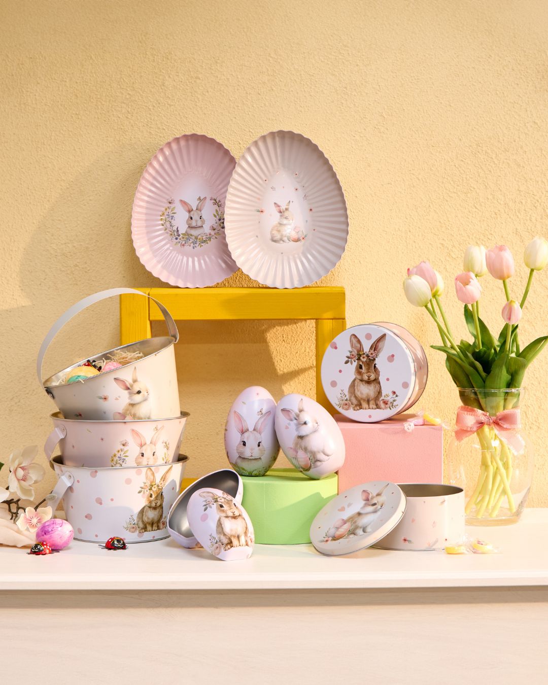 🐰🌸 Osterstimmung für deinen Tisch! 🌸🐰 Zarte Pastellfarben, niedliche Hasenmotive und liebevolle…