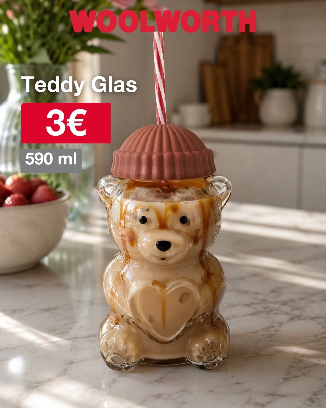 🧸🥤 Süßer trinken macht mehr Spaß! 🥤🧸 Dieses Teddy-Glas sorgt nicht nur für Erfrischung, sondern…