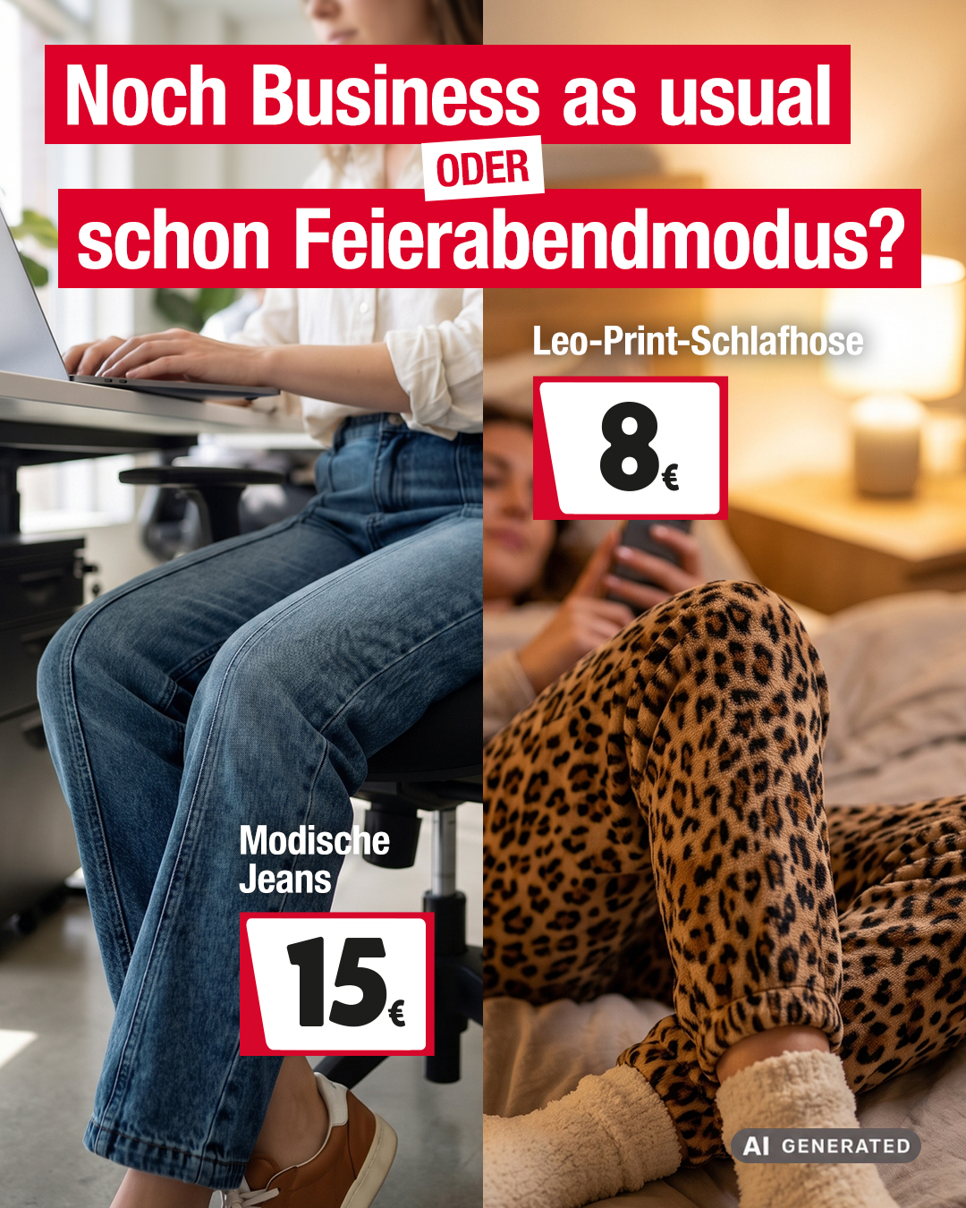 💻✨ Business aus, Feierabend an! 🛋️🐆 Tagsüber in Jeans alles im Griff, abends in der…